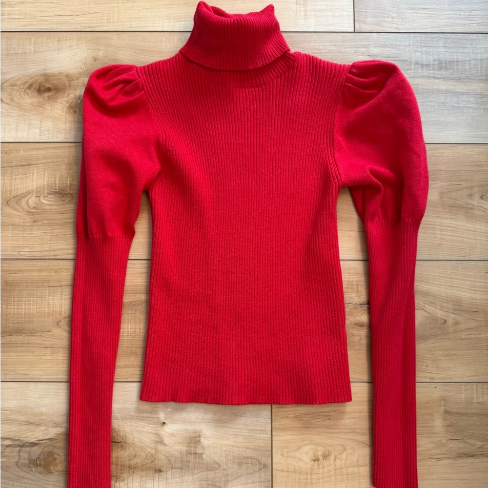 Forever 21 Bold Red Cowl Neck Sweater